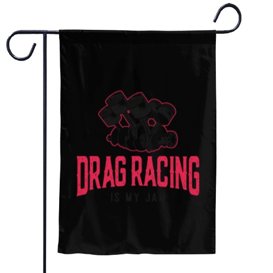 Drag Racing Race Car Girl Drag Garden Flags