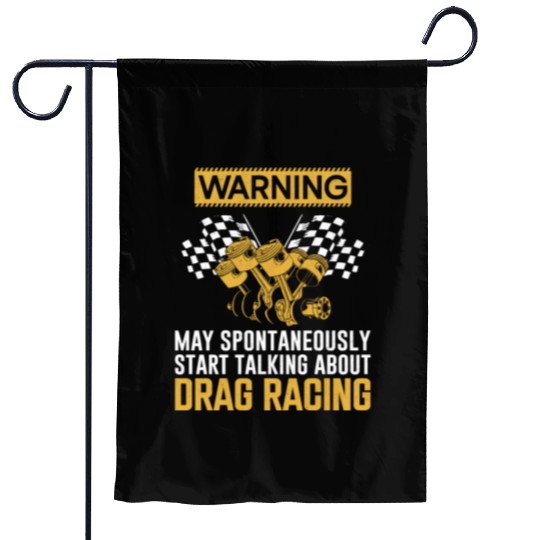 Drag Racing Race Car Warning May Garden Flags