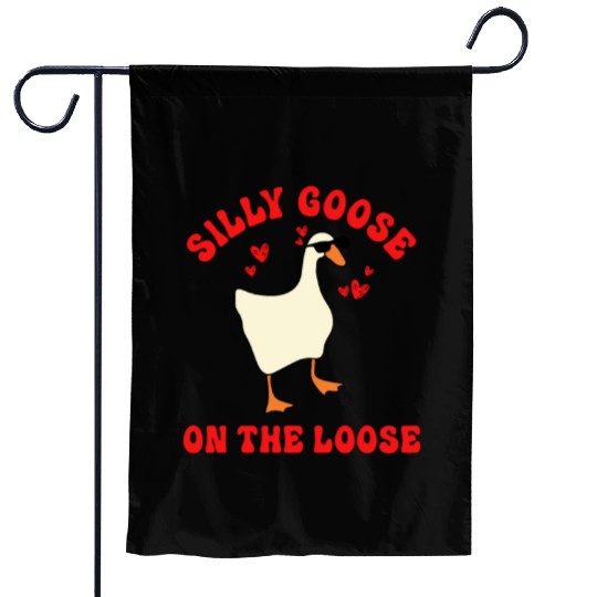 Silly Goose On The Loose Funny Garden Flags