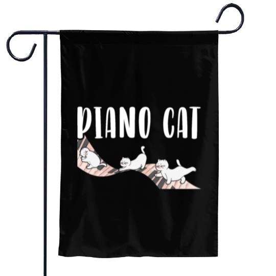 Piano Cat Musician Musical Instrument Pianist Garden Flags