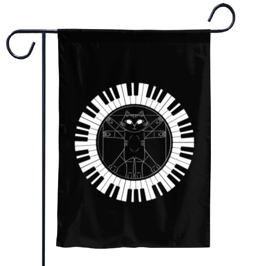 Piano Cat Musician Musical Instrument Pianist Garden Flags