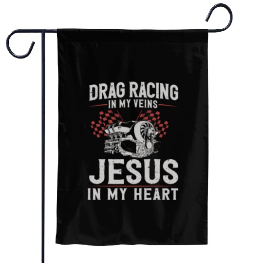 Drag Racing Race Car Drag Racing Garden Flags