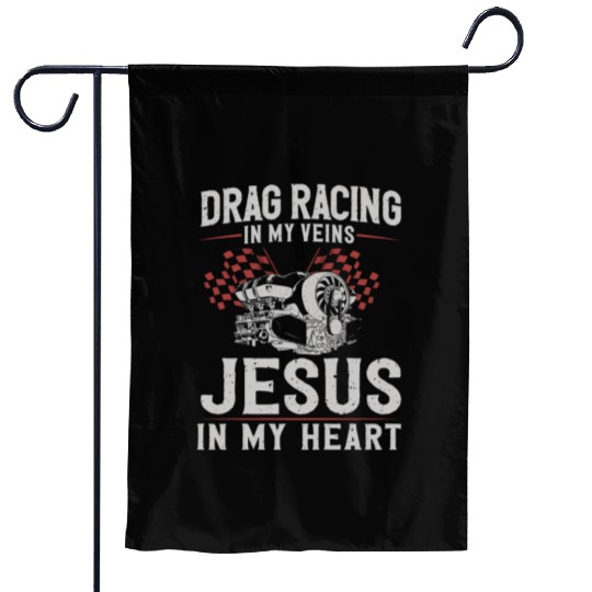 Drag Racing Race Car Drag Racing Garden Flags