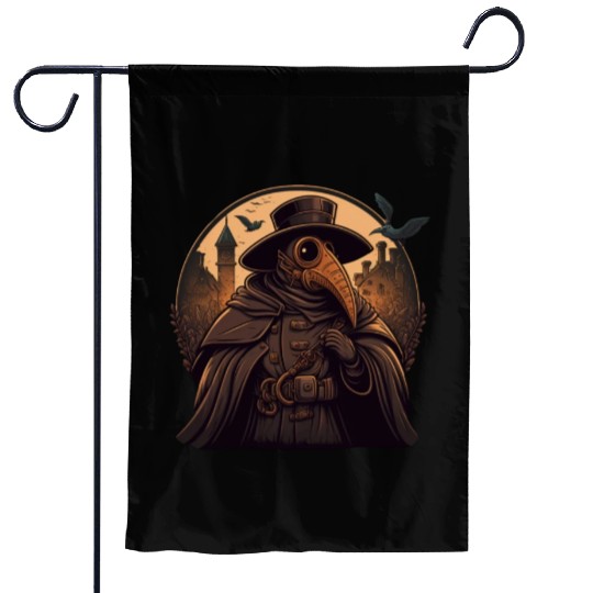 Plague Doctor With Suit and Mask Garden Flags