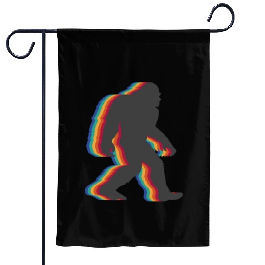 Retro Bigfoot vintage Fun and Nostalgic Sasquatch Garden Flags