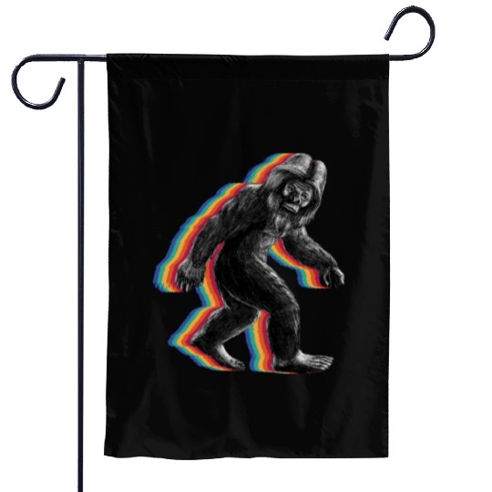 Retro Bigfoot vintage Fun and Nostalgic Sasquatch Garden Flags