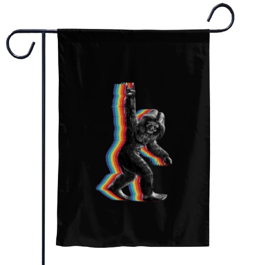 Retro Bigfoot vintage Fun and Nostalgic Sasquatch Garden Flags