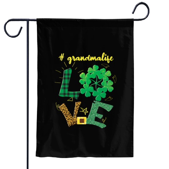 Love Grandma Shamrock Saint Patrick Day Garden Flags
