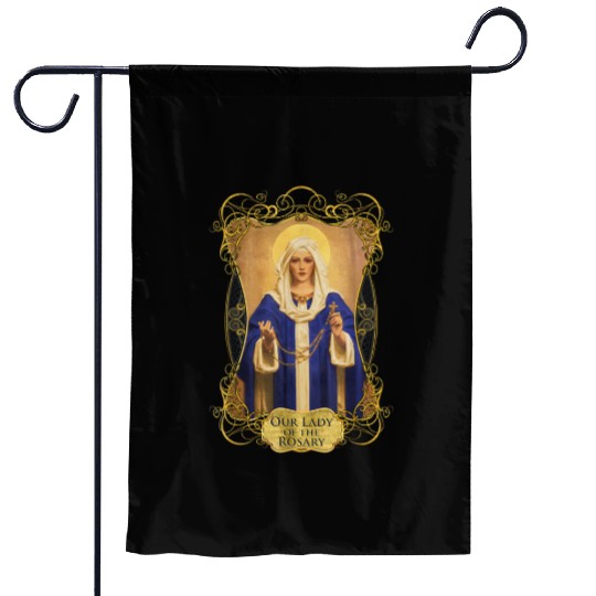 Our Lady of the Rosary Catholic Prayer Rosaries Ma Garden Flags
