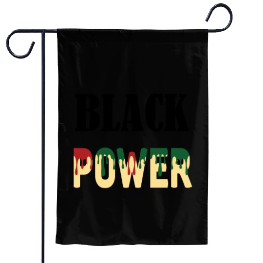 Black Power Garden Flags