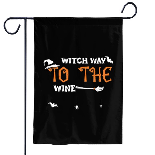 Witch way To The Wine - Halloween Garden Flags