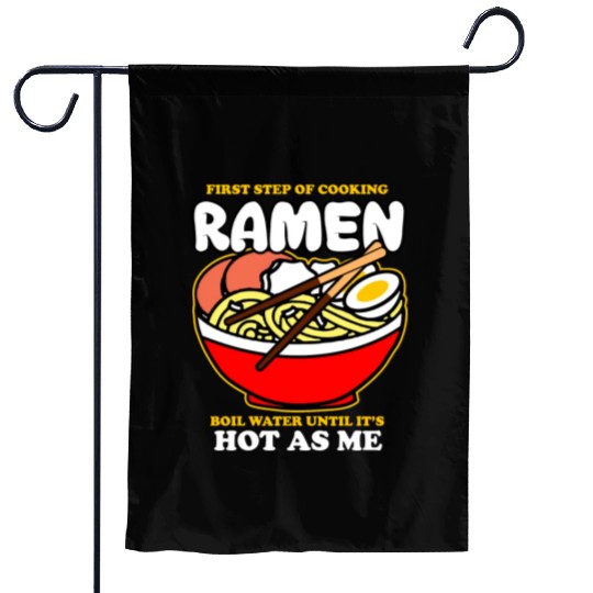 First Step Of Cooking Ramen Garden Flags