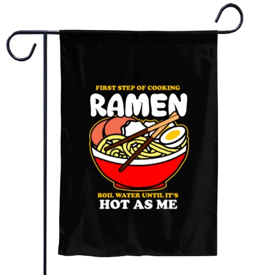 First Step Of Cooking Ramen Garden Flags