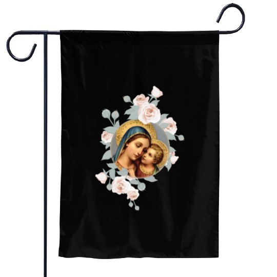 Our Lady of Good Remedy Blessed Mother Mary Art Ca Garden Flags