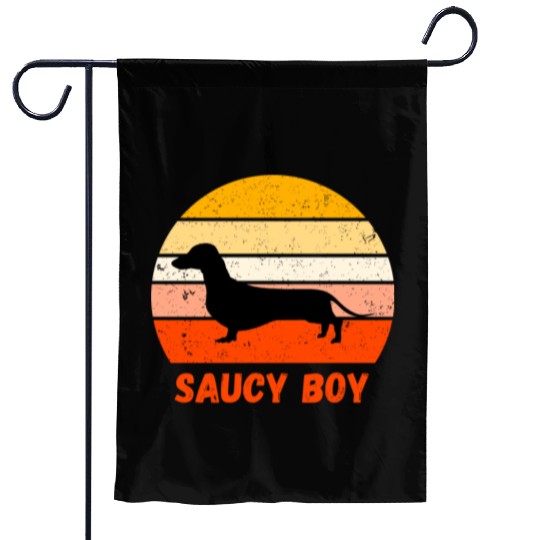 Dachshund Saucy Boy Garden Flags