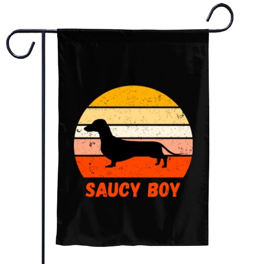 Dachshund Saucy Boy Garden Flags