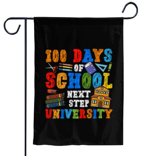 100 Days of School - Next Step University Garden Flags