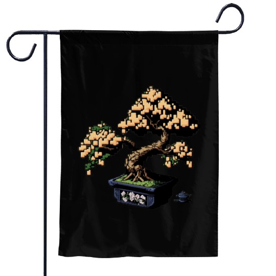 8 Bit Bonsai Tree Garden Flags