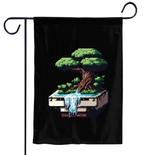 8 Bit Bonsai Tree Garden Flags