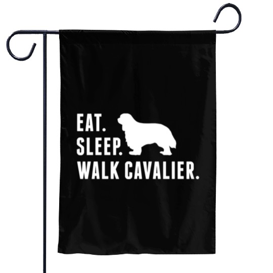 Eat Sleep Walk Cavalier King Charles Spaniel Garden Flags