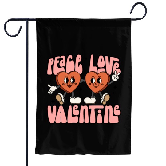 Peace Love Valentine Candy Heart Garden Flags