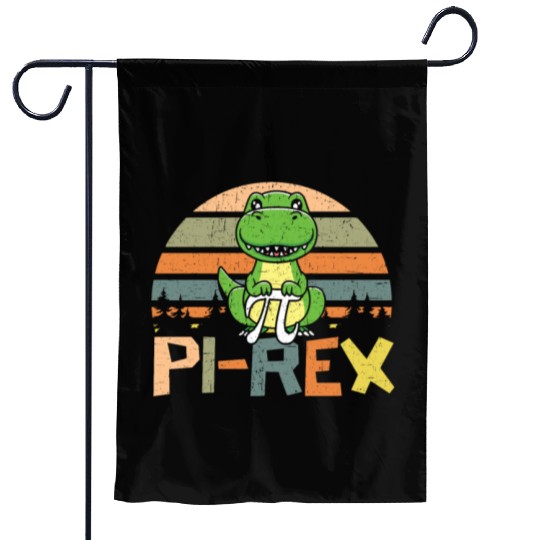 Pi-rex Dinosaur Math Teacher Mathematician Pi Day Garden Flags