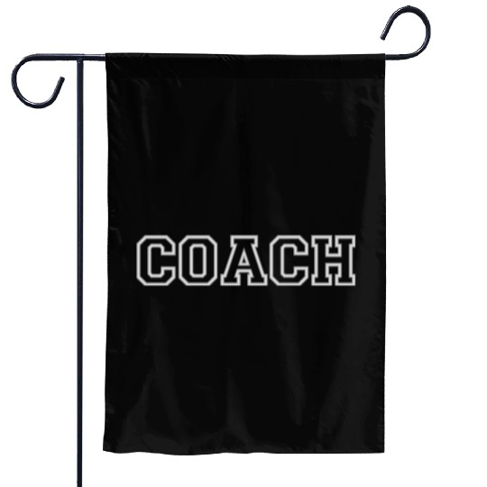 Retro Coach Monogram Design on Apparel Garden Flags