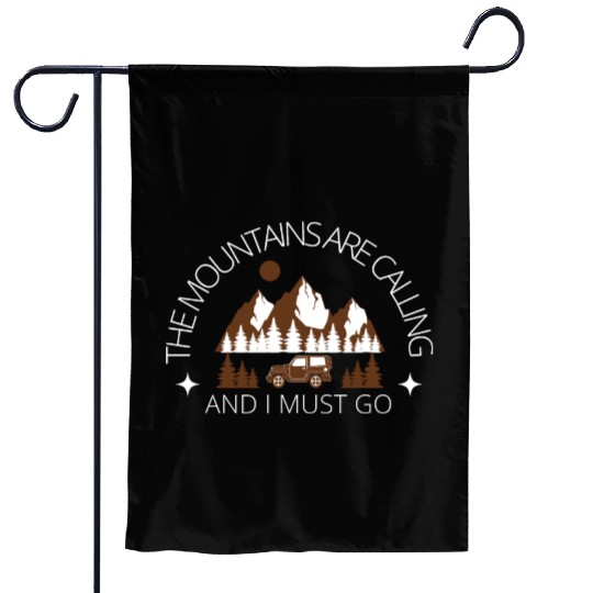 The Mountains are Calling, Camp Lover Garden Flags