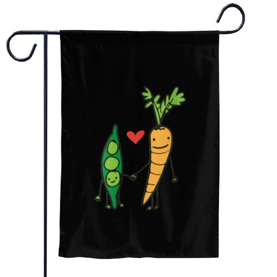 womens carrot and peas v neck Garden Flags