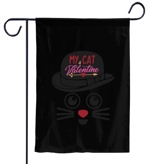 New Valentine My Cat is My Valentine Cute Cat Vale Garden Flags