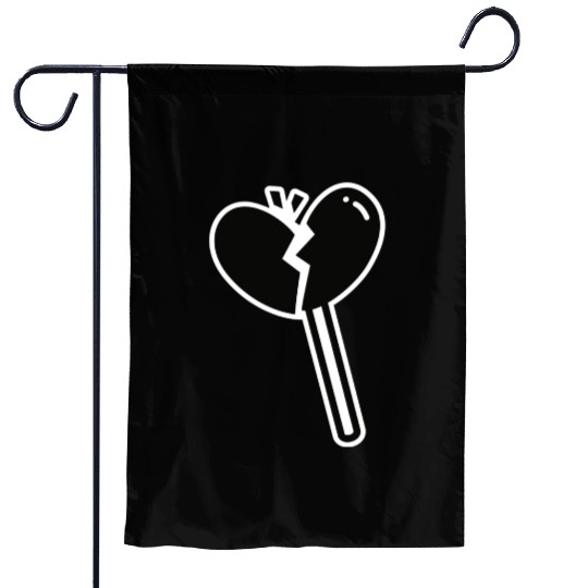 Broken Heart Lollipop Candy Garden Flags