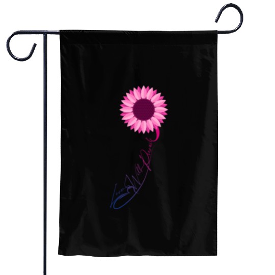 Love Will Prevail Bisexual Sunflower Bi Pride Garden Flags