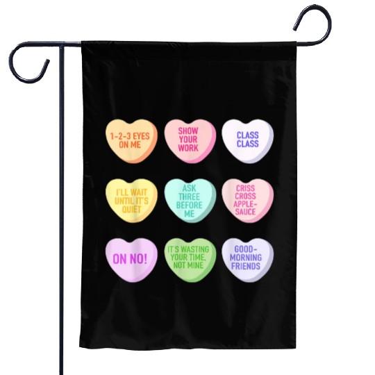 Teacher Valentines Day Conversation Heart School Garden Flags