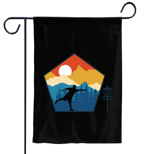 Disc Golf Disc Golfing Ultimate Frisbee Natur Garden Flags