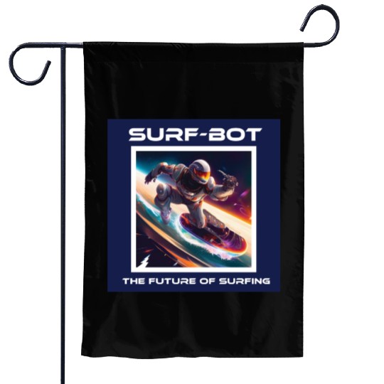 Robot Silver Surfer Garden Flags