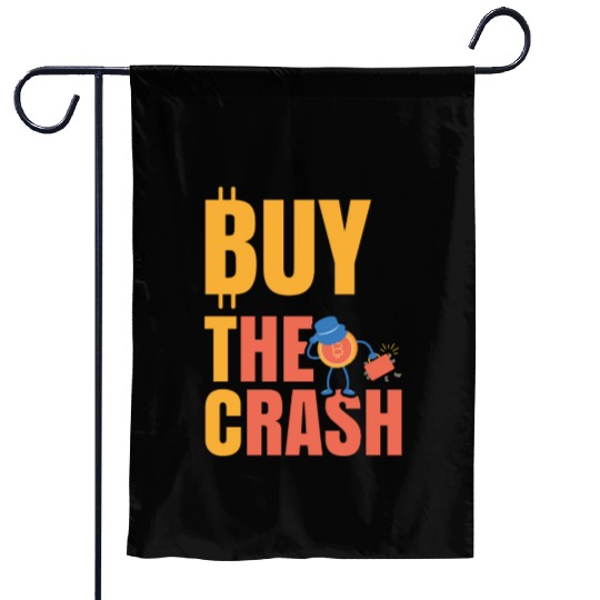 BTC Buy The Crash Crypto Bitcoin Garden Flags