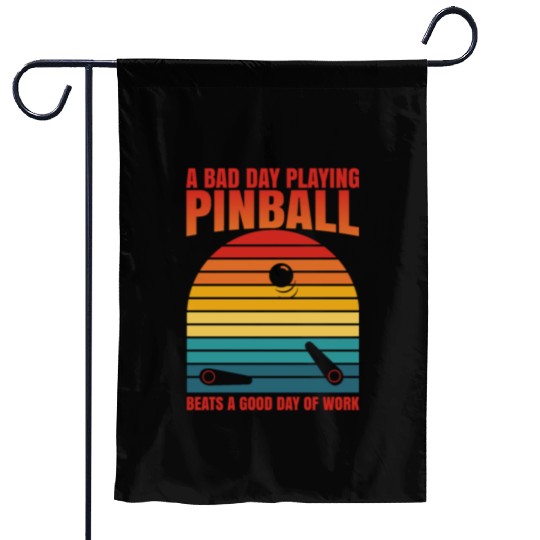 Retro Pinball Beats Work Arcade Machine Garden Flags