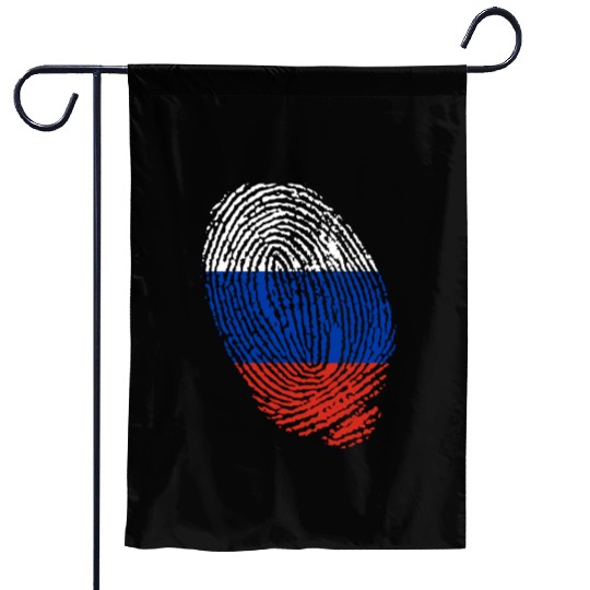 Russian flag fingerprints Garden Flags