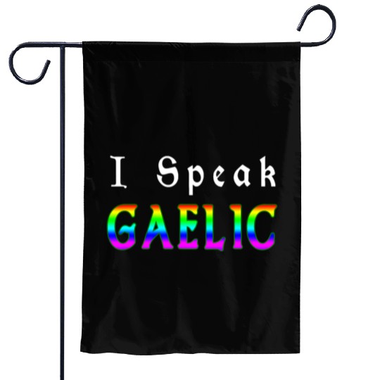 St Patricks Day Rainbow LGBT | I Speak Gaelic Garden Flags