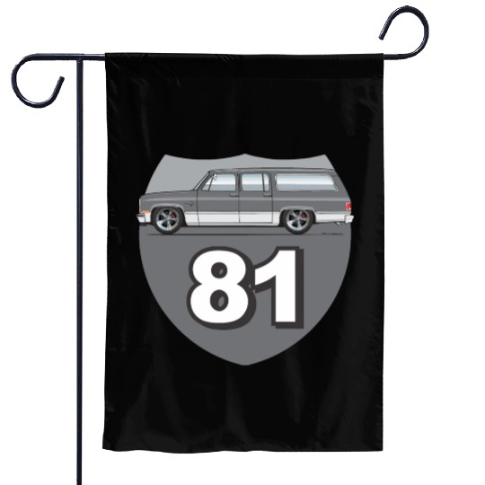 81 Charcoal Garden Flags