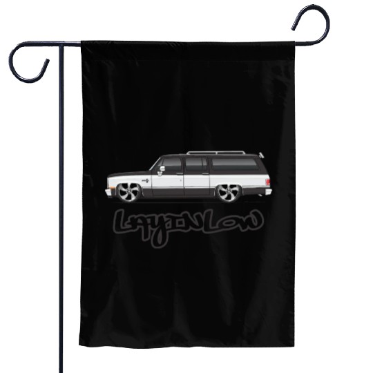 LAYLOW Midnight Black Garden Flags