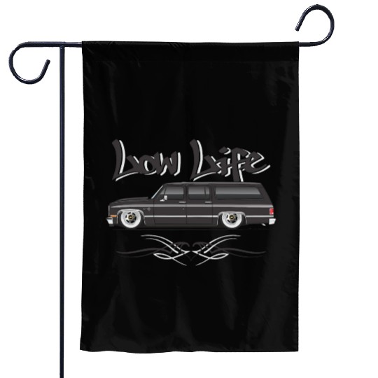 LOWLIFE Midnight Black Garden Flags