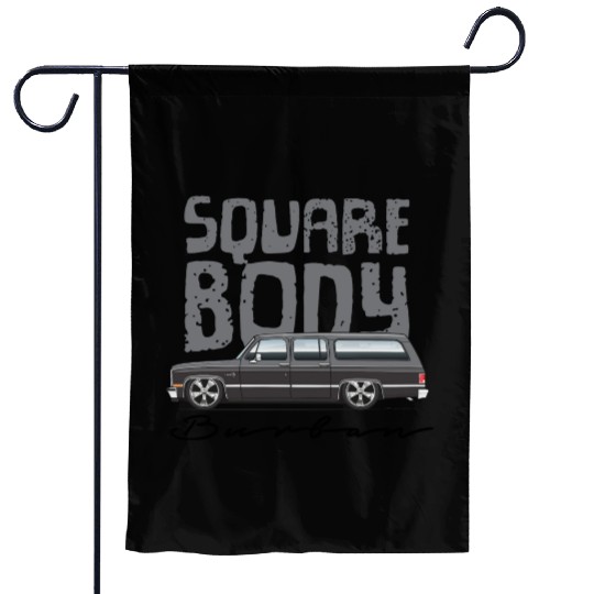 SQUARE Charcoal Garden Flags