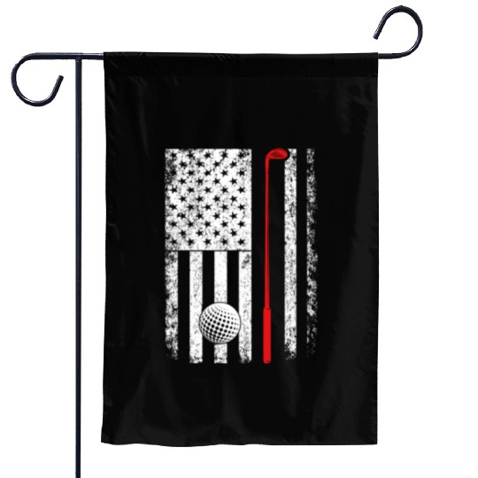 Vintage American Flag Golf Gift for Golfer Garden Flags