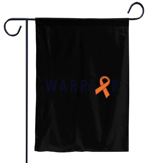 Leukemia Warrior Lymphoma Cancer Orange Ribbon Garden Flags