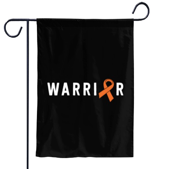 Leukemia Warrior Lymphoma Cancer Orange Ribbon Garden Flags