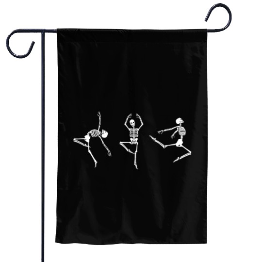 Ballet dancing skeleton Garden Flags