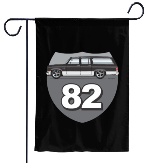 82 Midnight Black Garden Flags