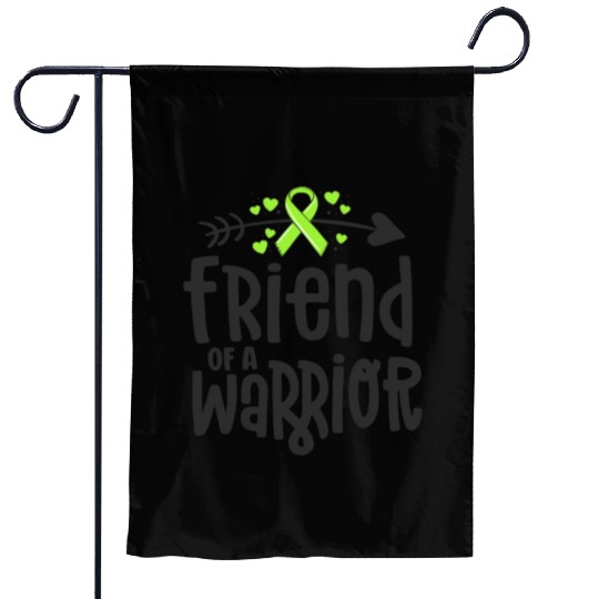 Friend Of A Warrior Lime Green Ribbon Lyme Garden Flags