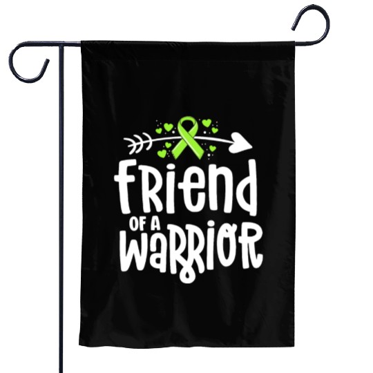 Friend Of A Warrior Lime Green Ribbon Lyme Garden Flags